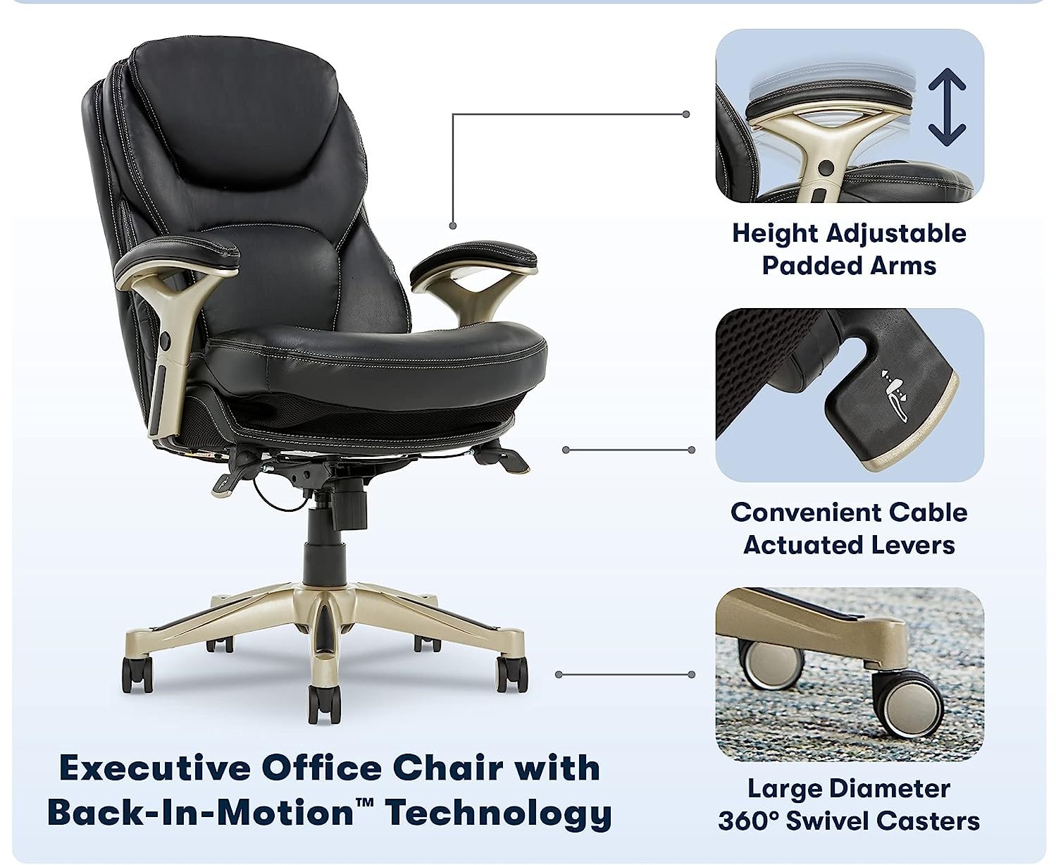 DELUX EXECUTIVE OFFICE CHAIT WITH MOTION TECHNOLOGY